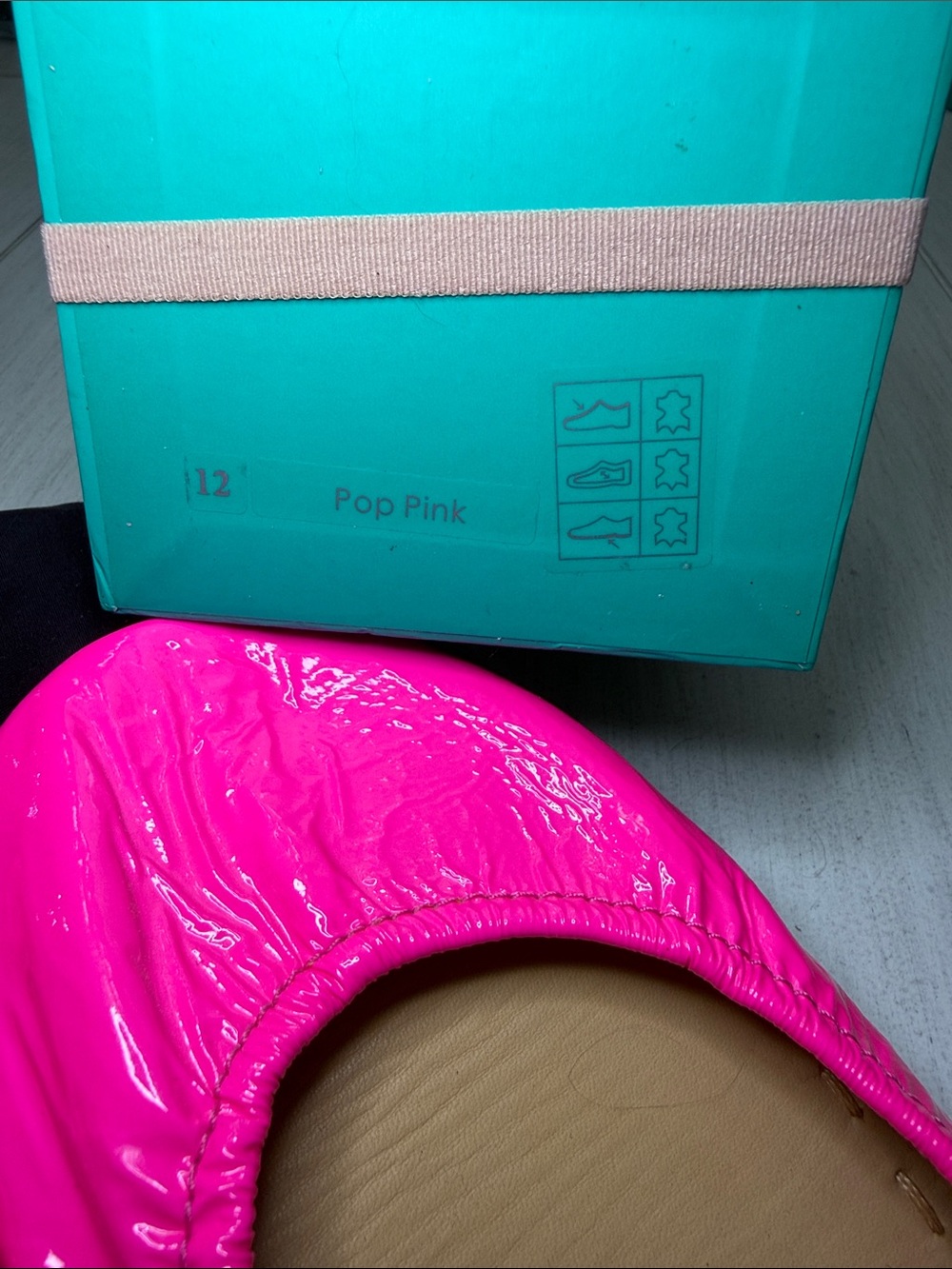 Tieks Women's Foldable Ballet Flats in Pop Pink: Never worn, no scuffs - Picture 2 of 5